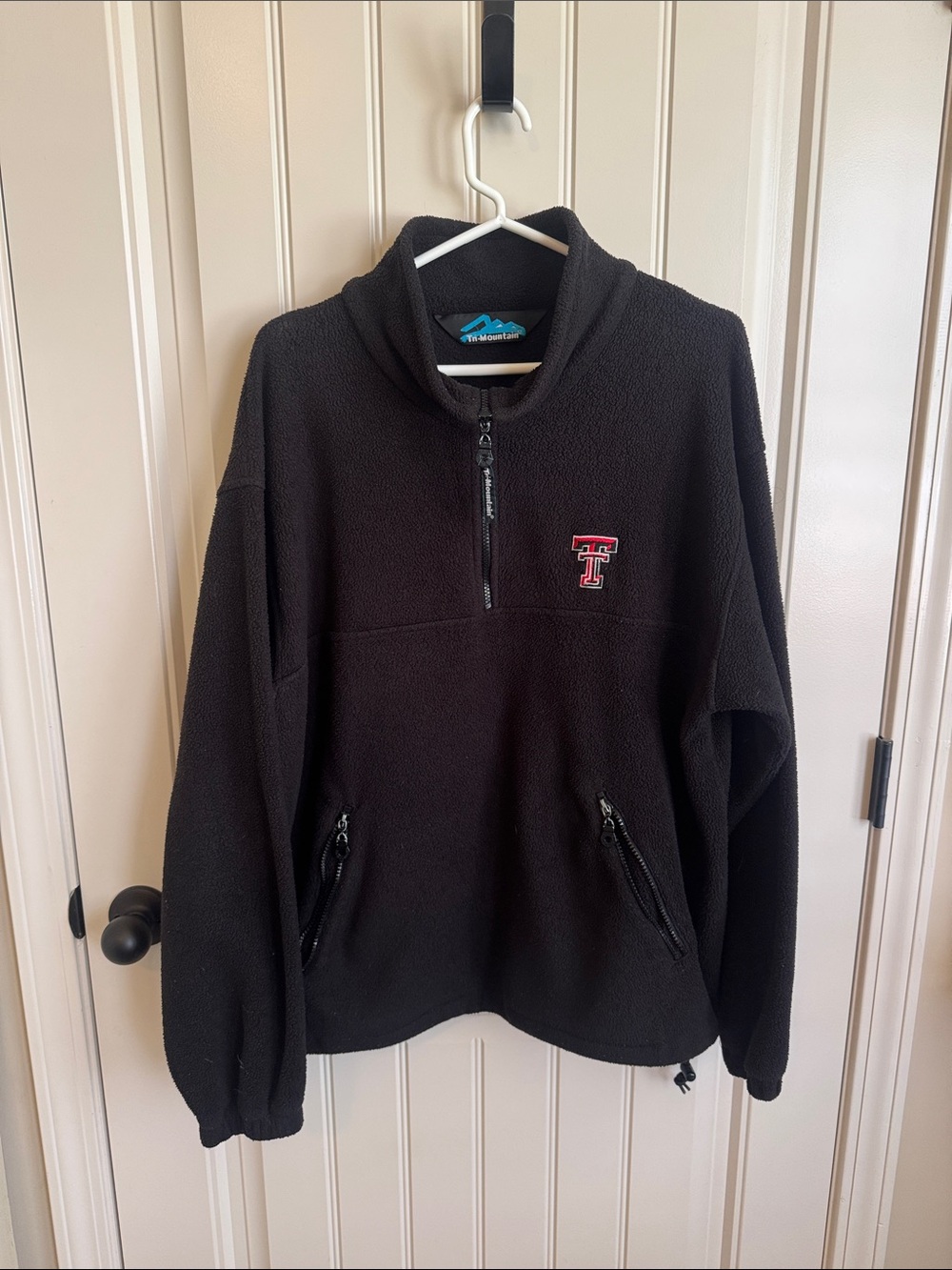 Texas Tech Black Performance Fleece Half-Zip Jacket